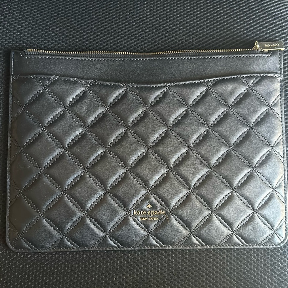 Kate spade black clutch pouch